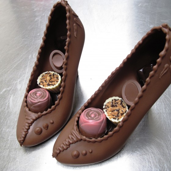 Chocolade pumps gevuld