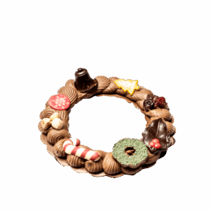 Krans met roomchocolade