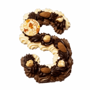 Gespoten room letter groot